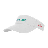 White Brushed Bull Denim Visor-Airstage