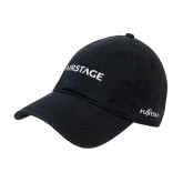 Black Unstructured Adjustable Low Profile Hat-Airstage