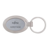 Dual Tone Mirrored Oval Key Holder-Fujitsu Airstage Vertical Engraved