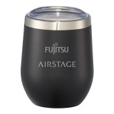 Corzo Vacuum Insulated Black Cup 12oz-Fujitsu Airstage Vertical Engraved