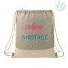 Thumbnail image for  Split Recycled Cotton Grey/Natural Drawstring Bag