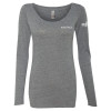 Thumbnail image for  Next Level Womens Heather Grey Triblend Long Sleeve Scoop Tee