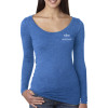 Thumbnail image for  Next Level Womens Royal Triblend Long Sleeve Scoop Tee