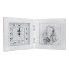 Thumbnail image for  Silver Two Tone Photo Frame w/Clock