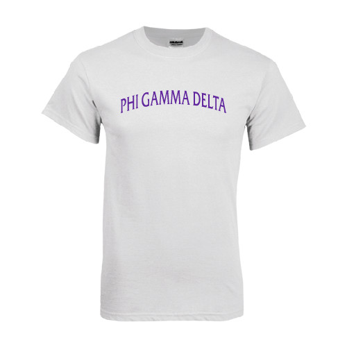 White T Shirt-Arched Phi Gamma Delta