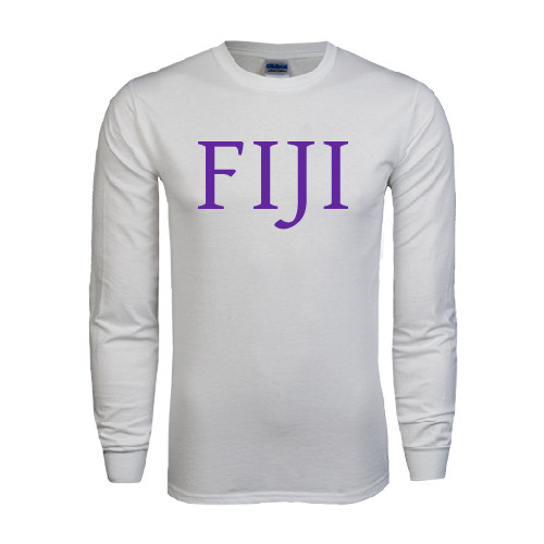 White Long Sleeve T Shirt-FIJI