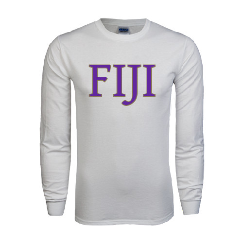 White Long Sleeve T Shirt-FIJI Two Color