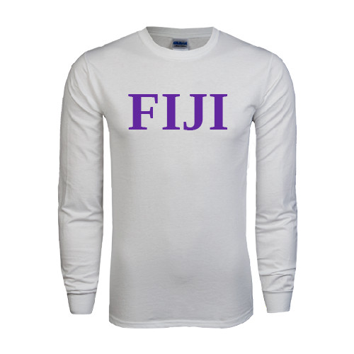 White Long Sleeve T Shirt-FIJI Contemporary