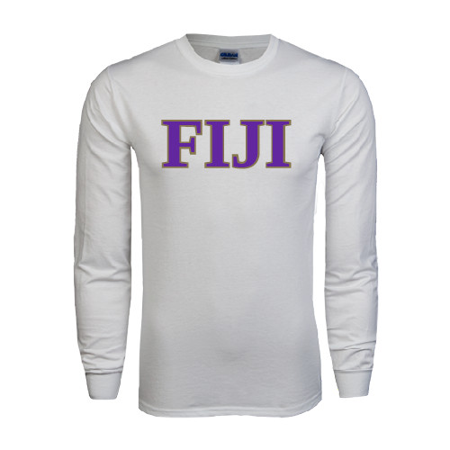 White Long Sleeve T Shirt-FIJI Contemporary Two Color