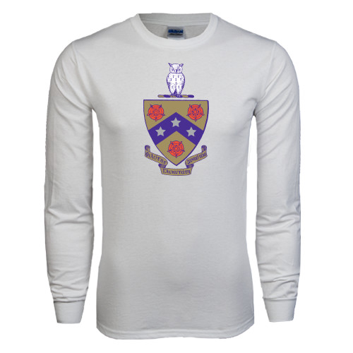 White Long Sleeve T Shirt-Crest