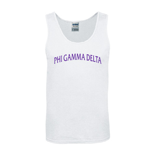 White Tank Top-Arched Phi Gamma Delta