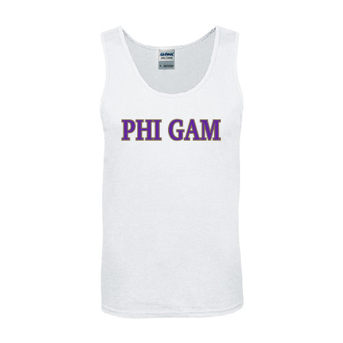 White Tank Top-Phi Gam Two Color