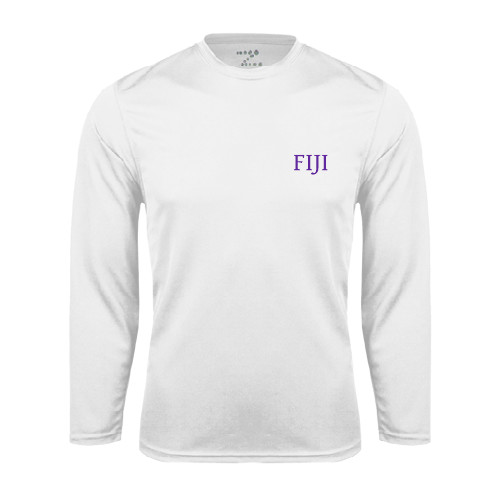 White Performance Long Sleeve Shirt-FIJI