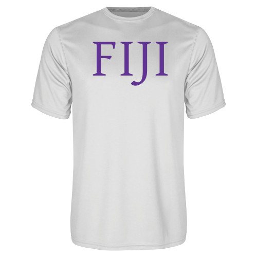 White Performance Tee-FIJI