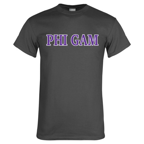 Charcoal T Shirt-Phi Gam Two Color