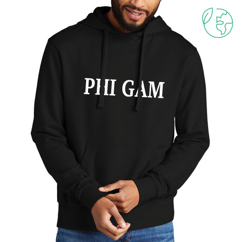  Allmade Black Organic French Terry Pullover Hoodie - Phi Gam