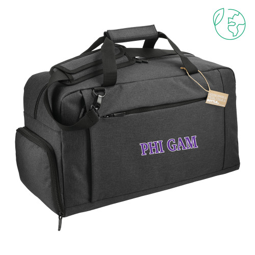  Aft Recycled PET 21 Inch Charcoal Duffel - Phi Gam Two Color