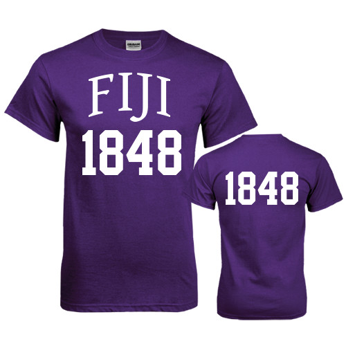 Purple T Shirt-FIJI Tee w/ Number