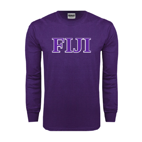 Purple Long Sleeve T Shirt-FIJI Contemporary Two Color