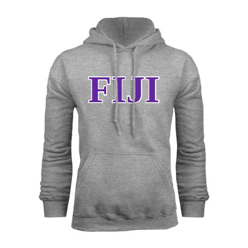 Grey Fleece Hoodie-FIJI Contemporary Two Color