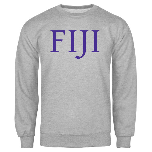 Grey Fleece Crew-FIJI