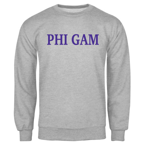 Grey Fleece Crew-Phi Gam