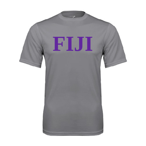 Grey Concrete Performance Tee-FIJI Contemporary