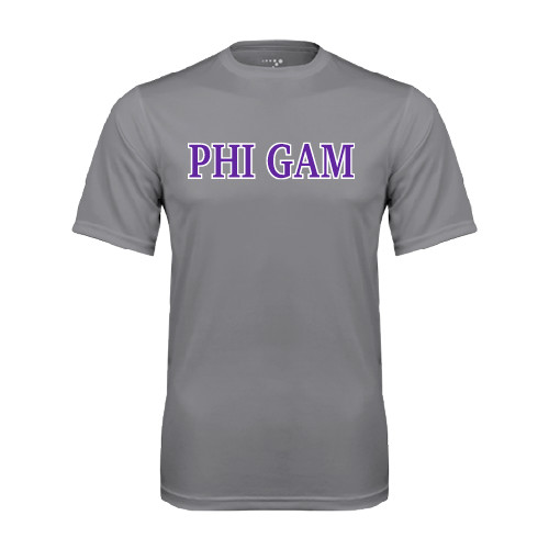 Grey Concrete Performance Tee-Phi Gam Two Color