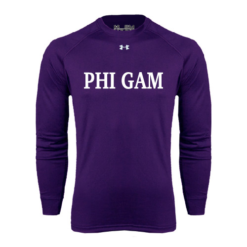 Under Armour Purple Long Sleeve Tech Tee-Phi Gam
