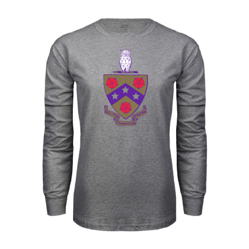 Grey Long Sleeve T Shirt-Crest
