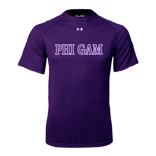 Under Armour Purple Tech Tee-Phi Gam Two Color