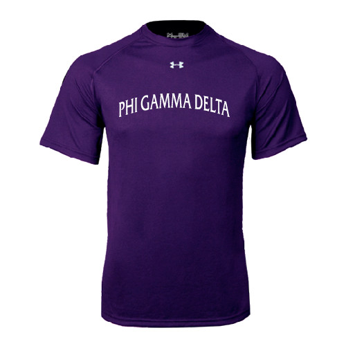 Under Armour Purple Tech Tee-Arched Phi Gamma Delta
