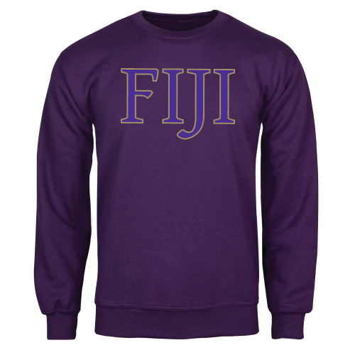 Purple Fleece Crew-FIJI Two Color