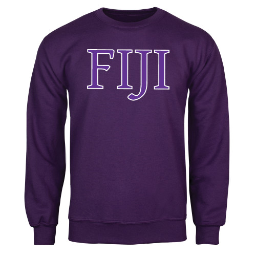 Purple Fleece Crew-FIJI Two Color