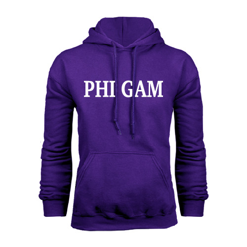 Purple Fleece Hoodie-Phi Gam
