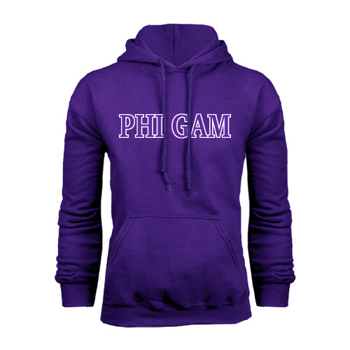 Purple Fleece Hoodie-Phi Gam Two Color