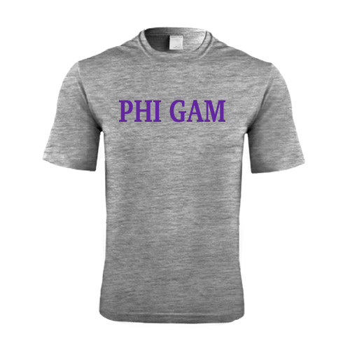  Grey Heather Performance Contender Tee - Phi Gam