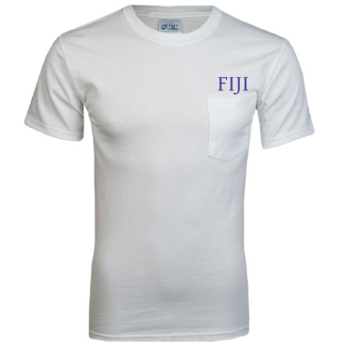 White T-Shirt w/Pocket-FIJI