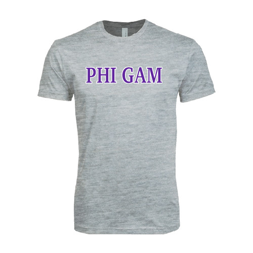  Next Level Heather Grey SoftStyle T Shirt - Phi Gam Two Color