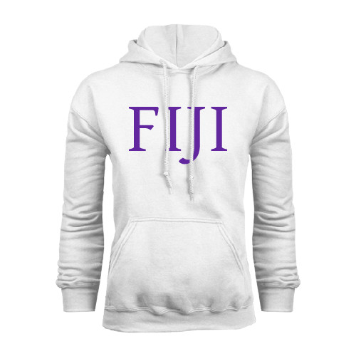 White Fleece Hoodie-FIJI