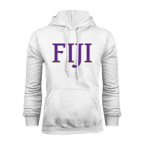 White Fleece Hoodie-FIJI Two Color