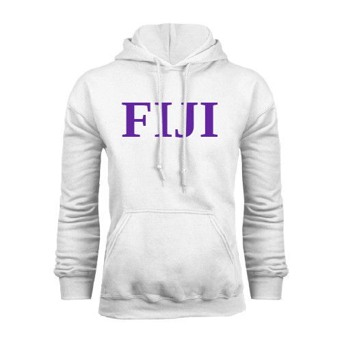 White Fleece Hoodie-FIJI Contemporary