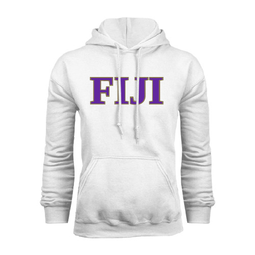 White Fleece Hoodie-FIJI Contemporary Two Color