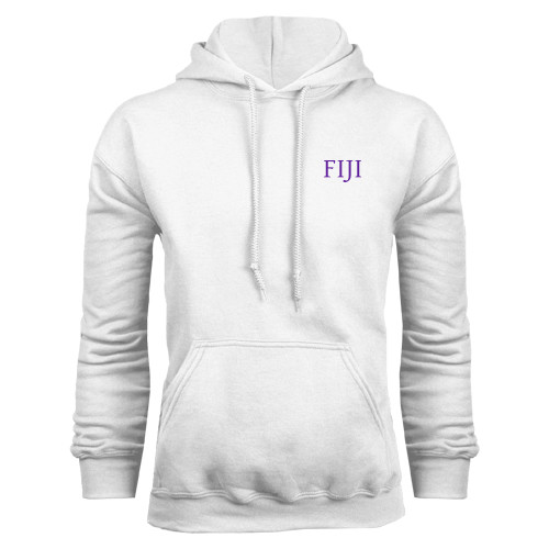 White Fleece Hoodie-FIJI