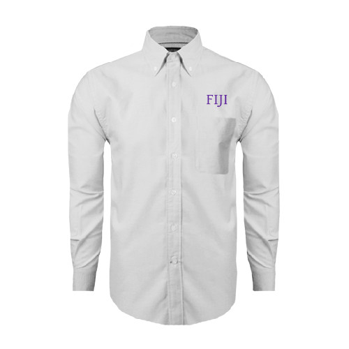 White Oxford Long Sleeve Shirt-FIJI