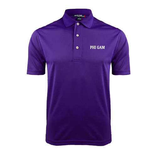 Purple Dry Mesh Polo-Phi Gam