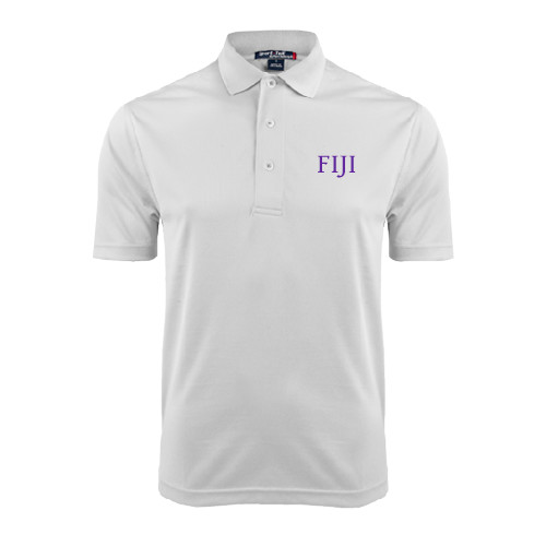 White Dry Mesh Polo-FIJI