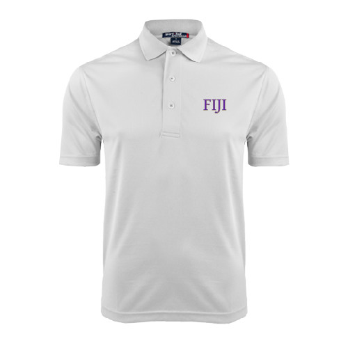 White Dry Mesh Polo-FIJI Two Color