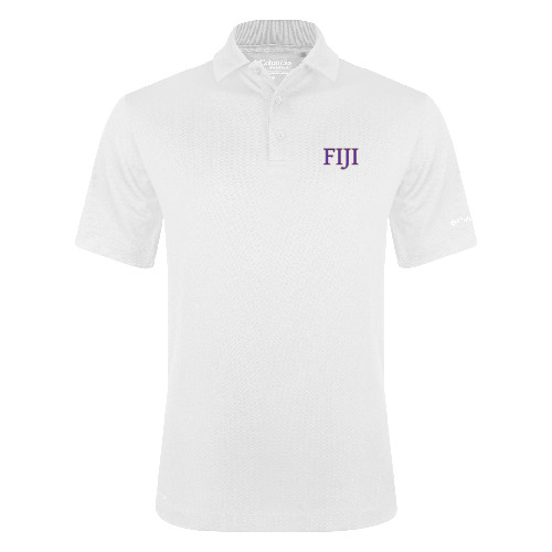 Columbia White Omni Wick Drive Polo-FIJI Two Color