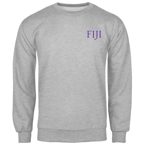 Grey Fleece Crew-FIJI Two Color